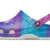 Crocs klassisk mønster hvit lilla sandaler &laquo;White Purple&raquo; 206565-14N