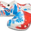 Crocs klassisk mønster slitasjebestandig sklisikker sport unisex hvit blå rød sandaler &laquo;Hvit blå rød&raquo; 205453-928