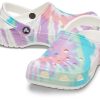 Crocs Klassisk tresko mønster Crocs flat hæl sport Fargerike blå sandaler 205453-6SN