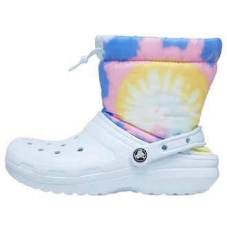 Crocs klassiske fôrede Neo Puff Boots &laquo;Tie Dye Mineral Blue&raquo; 207328-002