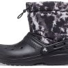 Crocs klassiske fôrede Neo Puff Tie Dye-støvler &laquo;Black White&raquo; 207328-001