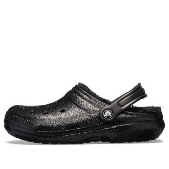 Crocs klassiske glitterfôrede tresko &laquo;Black&raquo; 205842001