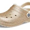 Crocs klassiske glitterfôrede tresko &laquo;Gold&raquo; 504271