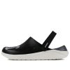 Crocs LiteRide LOGO Crocs Hollow Out Unisex svarte sandaler &laquo;Black White&raquo; 205893-066