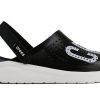 Crocs LiteRide LOGO Crocs Hollow Out Unisex svarte sandaler &laquo;Black White&raquo; 205893-066