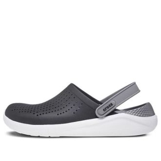 Crocs LiteRide Skosandaler Svart Smoke Grå Unisex 204592-05M