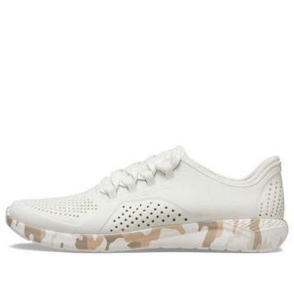 Crocs LiteRide trykte Camo Pacer joggesko &laquo;White Tan&raquo; 207286-1CN