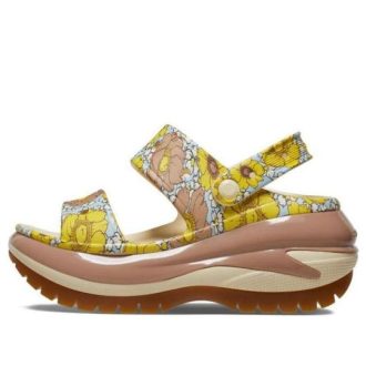 Crocs Mega Crush Retro Floral Sandaler &laquo;Vanilla Cork&raquo; 208966-1LQ