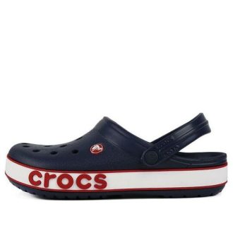Crocs (PS) Corcband Bold Logo Minimalistisk Casual Blå Rød Sandaler &laquo;Blue Red&raquo; 206022-4CC