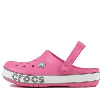 Crocs (PS) Crocband Bold Logo Outdoor Flat Heel Minimalistic Sports Rosa Sandaler 206022-65Y