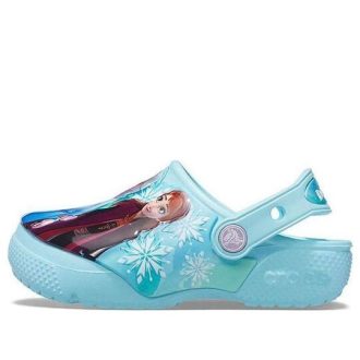 Crocs (PS) Frossen Utskrift Utendørs Flat Hæl Sports Blå Sandaler 207078-4O9