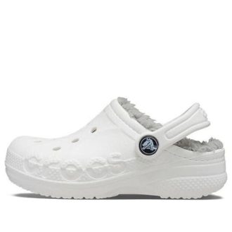 Crocs (PS) Klassisk Baya-foret tresko &laquo;White Grey&raquo; 207500-11H