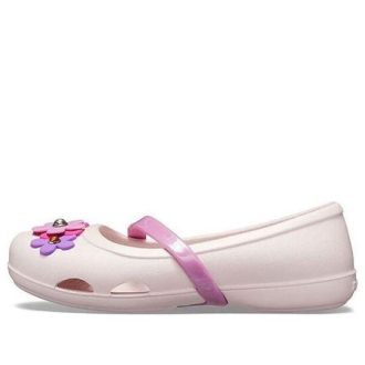 Crocs (PS) Lina Charm Flat Flowers Blekrosa Sandaler 205529-6PI