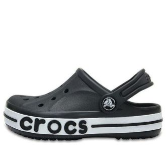 Crocs (PS) Små Crocs Utendørs Flat Hæl Strandsport Svart Hvit Sandaler &laquo;Black White&raquo; 205100-001