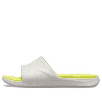 Crocs Reviva bred stropp Rund tå Slides &laquo;Yellow White&raquo; 205546-1CC