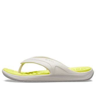 Crocs Reviva Stilig øvre rund tå flip-flops &laquo;White Yellow&raquo; 205545-1CC