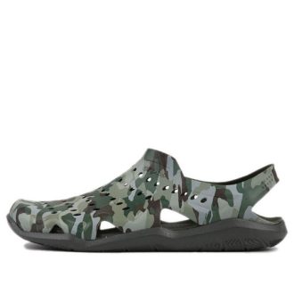 Crocs Swiftwater Camo Wave Sandaler &laquo;Green Brown&raquo; 206010-97G