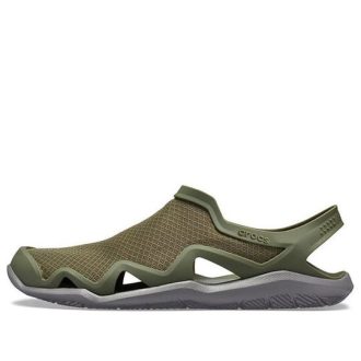 Crocs Swiftwater Mesh Wave Sandaler &laquo;Army Green&raquo; 205701-3TF