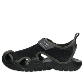 Crocs Swiftwater sandaler &laquo;Black Light Grey&raquo; 203967-02S