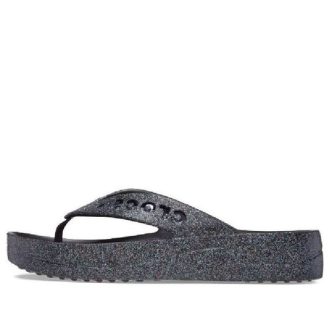 Crocs (WMNS) Baya Platform Glitter Flip Sandaler &laquo;Black&raquo; 208463