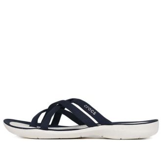 Crocs (WMNS) Beach & Pool SlidesTøfler &laquo;Dark Blue White&raquo; 205479-462