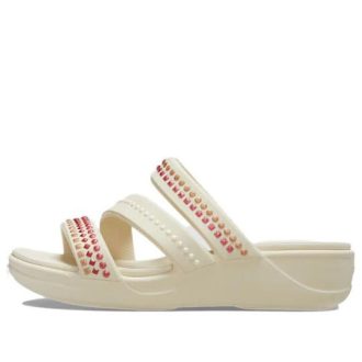Crocs (WMNS) Boca Gems Sappy Wedge Sandals &laquo;White Red&raquo; 209293