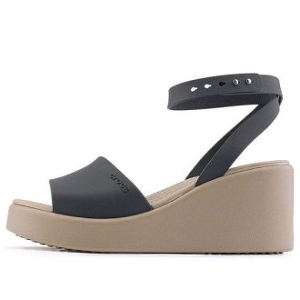 Crocs (WMNS) Brooklyn ankelrem kilesandaler &laquo;Black Beige&raquo; 209406-07H