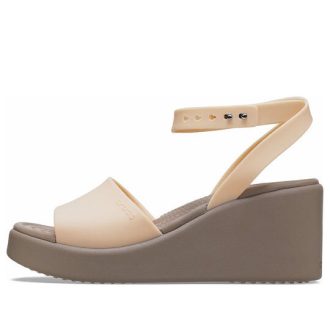 Crocs (WMNS) Brooklyn ankelrem kilesandaler &laquo;Cream White Brown&raquo; 209406-2DS