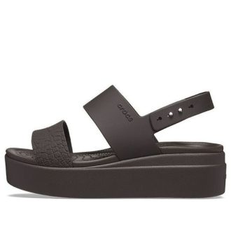Crocs (WMNS) Brooklyn Croco Low Espresso Sandal &laquo;Brown&raquo; 208585-206