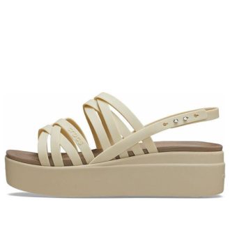 Crocs (WMNS) Brooklyn Strappy Low Wedge &laquo;Bone&raquo; 206751-2Y2