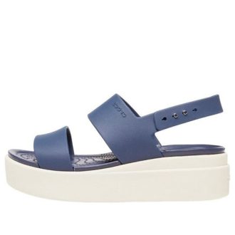 Crocs (WMNS) Brooklyn Thick Sole Sandaler Blå Grå &laquo;Blue Grey&raquo; 206453-46K
