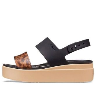 Crocs (WMNS) Brooklyn Tort Low Wedge &laquo;Black Brown&raquo; 207864-0C4