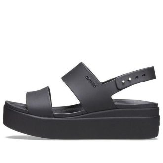 Crocs (WMNS) Brooklyn tykk såle Casual svarte sandaler 206453-060