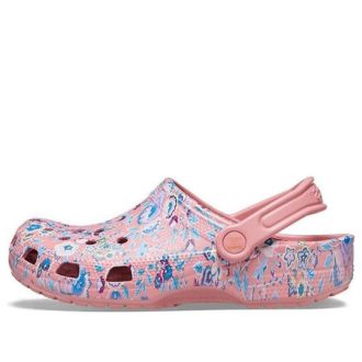 Crocs (WMNS) Classic Clog Liberty London Beach Rosa Sandaler 206447-9A5