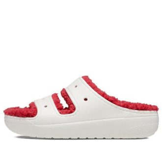 Crocs (WMNS) Classic Cozzzy Holiday Genser Sandal &laquo;White Red&raquo; 209227-90H