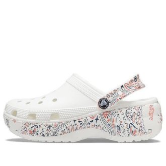 Crocs (WMNS) Classic Platform Americana Paisley Clogs &laquo;White&raquo; 207337-94S