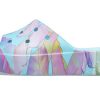 Crocs (WMNS) Classic Platform Palm Print Slide &laquo;Blue Multi-Color&raquo; 208607-4NQ