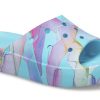 Crocs (WMNS) Classic Platform Palm Print Slide &laquo;Blue Multi-Color&raquo; 208607-4NQ