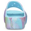 Crocs (WMNS) Classic Platform Palm Print Slide &laquo;Blue Multi-Color&raquo; 208607-4NQ