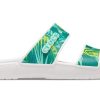 Crocs (WMNS) Classic Tropical Outdoor Sportstøfler med flat hæl Hvit Grønn 207183-94S