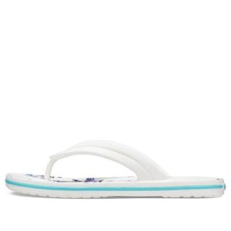 Crocs (WMNS) Crocband Flowers flip-flops hvit 206101-1C8