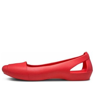 Crocs (WMNS) flate røde sandaler 202811-8C1