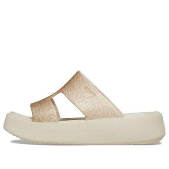 Crocs (WMNS) Getaway Platform H-strop sandaler &laquo;White Brown&raquo; 209667-160