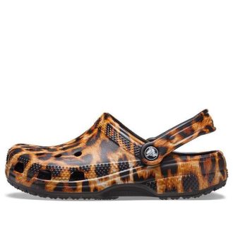 Crocs (WMNS) Klassisk treskodyr Utskrift Beach Casual Sandaler Leopardtrykk 206676-90L