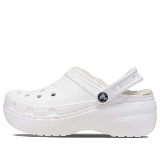 Crocs (WMNS) klassiske plattformfôrede tresko &laquo;White&raquo; 207938-100