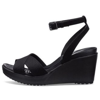 Crocs (WMNS) Leigh II Cross Strap Ankel Wedge Sandaler &laquo;Black&raquo; 204950-060
