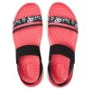 Crocs (WMNS) LiteRide-mønster utendørs åpen tå svarte røde sandaler &laquo;Black Red&raquo; 205868-066