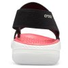 Crocs (WMNS) LiteRide-mønster utendørs åpen tå svarte røde sandaler &laquo;Black Red&raquo; 205868-066
