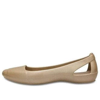 Crocs (WMNS) Minimalistic Casual Flat Sports Gullfargede sandaler 202811-710