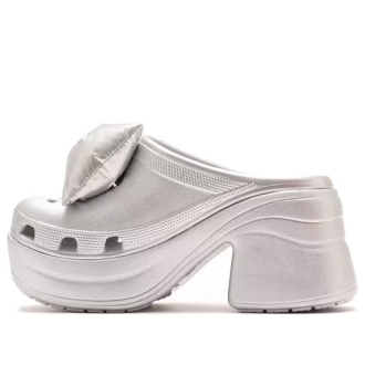 Crocs (WMNS) Sirene Metallic Bow Clogs &laquo;Silver&raquo; 210050-0P1